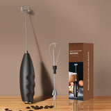 #07 Black Handheld Electric Milk Frother - Battery Powered Dual Whisk with One Touch Control, Detachable Easy Clean Stainless Steel Heads for Coffee Milk Foam and Baking In Australia - Darrahopens