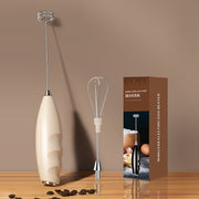 #07 Khaki Handheld Electric Milk Frother - Battery Powered Dual Whisk with One Touch Control, Detachable Easy Clean Stainless Steel Heads for Coffee Milk Foam and Baking In Australia - Darrahopens