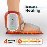 Air Compression Heated Foot Massager, Sole & Ankle Dual Zone Kneading with 4 Intensities, 4 Temp and 3 Airbag Massage Modes - Cordless USB Rechargeable and 360°Wrap Around Design for Home Relaxation Gift & Pain Relief Therapy In Australia - Darrahopens