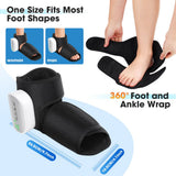 Air Compression Heated Foot Massager, Sole & Ankle Dual Zone Kneading with 4 Intensities, 4 Temp and 3 Airbag Massage Modes - Cordless USB Rechargeable and 360°Wrap Around Design for Home Relaxation Gift & Pain Relief Therapy