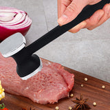 Stainless Steel Meat Tenderizer Tool - Heavy Duty Dual Sided Meat Mallet with Comfortable Handle for Steak Beef Pounding Flattening and Everyday Kitchen Prep In Australia - Darrahopens