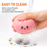 Realistic Steamed Bun Squishy Stress Relief Toy with Steamer Basket - Red Glitter TPR Slow Rebound Squeeze Fidget for Adults In Australia - Darrahopens