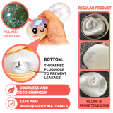 Realistic Steamed Bun Squishy Stress Relief Toy with Steamer Basket - Cyan Glitter TPR Slow Rebound Squeeze Fidget for Adults