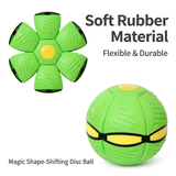 Green LED Transforming Flying Disc Ball Toy with Music & 3 Light - Soft EVA Bounce Ball and Frisbee Shape Switchable Outdoor Interactive Soccer Toy for Exercise and Fun In Australia - Darrahopens