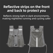 Green Lightweight Running Hydration Vest Backpack - Breathable Mesh Reflective Sports Pack with 4 Straps, Water Bottle / Phone Holder and Back Zipper Pocket for Marathon Hiking Cycling Trail Running
