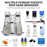 Blue Lightweight Running Hydration Vest Backpack - Breathable Mesh Reflective Sports Pack with 4 Straps, Water Bottle / Phone Holder and Back Zipper Pocket for Marathon Hiking Cycling Trail Running In Australia - Darrahopens