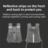Blue Lightweight Running Hydration Vest Backpack + 500ML Water Bottle - Breathable Mesh Reflective Sports Pack with 4 Straps, Cup / Phone Holder and Back Zipper Pocket for Marathon Hiking Cycling Trail Running