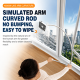 Lightweight Interior & Exterior Window Cleaner with 110cm Extendable Aluminium Pole & 5 Cleaning Pad - 2-in-1 360° Rotating Microfibre Scrubber and Squeegee for Most Household High Rise Windows In Australia - Darrahopens