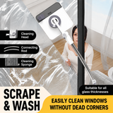 Lightweight Interior & Exterior Window Cleaner with 130CM Extendable Aluminium Pole & Cleaning Pad - 2-in-1 360° Rotating Microfibre Scrubber and Squeegee for Most Household High Rise Windows In Australia - Darrahopens
