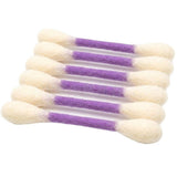 6 Pack Purple Cotton Swab Stick Cat Toys with Catnip - Durable for Chew, 15cm Soft Plush Teaser Kitty Toy Gift for Boredom Anxiety Exercise Play