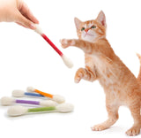 6 Pack Purple Cotton Swab Stick Cat Toys with Catnip - Durable for Chew, 15cm Soft Plush Teaser Kitty Toy Gift for Boredom Anxiety Exercise Play In Australia - Darrahopens