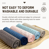 20 Pack Microfibre Waffle Cleaning Rag Set - Super Absorbent Durable Kitchen Lock-Stitched Towel, Reusable Lint-Free Dish Cloth 25x25cm of 5 Colors