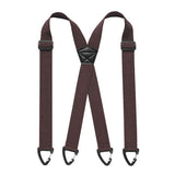 1.5 Inch X-Back Hidden Elastic Suspenders with 4 Metal Clips, Heavy-Duty Corn Weave Braces for Men Women Work Wear and Outdoor Use, 2PCS Coffee 120x3.8cm In Australia - Darrahopens