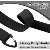 1.5 Inch X-Back Hidden Elastic Suspenders with 4 Metal Clips, Heavy-Duty Corn Weave Braces for Men Women Work Wear and Outdoor Use, 2PCS Coffee 120x3.8cm In Australia - Darrahopens