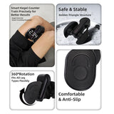 Black Standard Multifunctional Pelvic Floor Muscle Exerciser - 18KG Adjustable Resistance Kegel Thigh Master with Extra Large Rotating Antislip Baffle