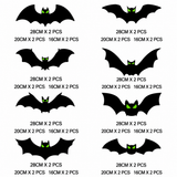 3D Glow in The Dark Bat Wall Decors Set for Halloween Party Home Spooky Backgrounds, 48 Pack Small Medium Large Stickers with Glow Eyes, Tweezer and Adhesive Dots In Australia - Darrahopens