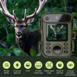 32MP 1080P Infrared Night Vision Scouting Camera, IP66 Waterproof Outdoor Wildlife Sensor Camera with 2" Color Screen & 20m PIR Range for Home Farm Security and Fauna Tracking