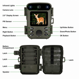 32MP 1080P Infrared Night Vision Scouting Camera, IP66 Waterproof Outdoor Wildlife Sensor Camera with 2" Color Screen & 20m PIR Range for Home Farm Security and Fauna Tracking