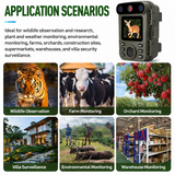 32MP 1080P Infrared Night Vision Scouting Camera, IP66 Waterproof Outdoor Wildlife Sensor Camera with 2" Color Screen & 20m PIR Range for Home Farm Security and Fauna Tracking