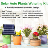 Solar Powered Automatic Irrigation System with Digital Control Panel & Timer - Weatherproof Durable Drip and Sprinkler Watering Tool Kit for Indoor and Outdoor Use In Australia - Darrahopens