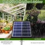 Solar Powered Automatic Irrigation System with Digital Control Panel & Timer - Weatherproof Durable Drip and Sprinkler Watering Tool Kit for Indoor and Outdoor Use