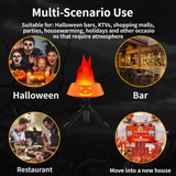 Style-1 LED Halloween Pumpkin Lantern and Simulated Silk Flame Blowing Light with Adjustable Stand and Hanging Chain, Rechargeable Atmosphere Lamp for Party Bar Camping and Home Use In Australia - Darrahopens