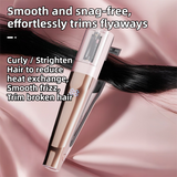 2 in 1 Rose Red Mini Split End Hair Trimmer and Straightening Comb - Cordless USB Rechargeable Hair Cut Remover Tool with Removable Blade for Easy Hair Smoothing Without Reducing Overall Length In Australia - Darrahopens