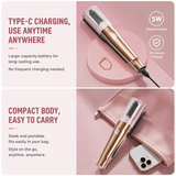 2 in 1 Rose Red Mini Split End Hair Trimmer and Straightening Comb - Cordless USB Rechargeable Hair Cut Remover Tool with Removable Blade for Easy Hair Smoothing Without Reducing Overall Length In Australia - Darrahopens