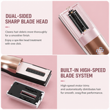2 in 1 Purple Mini Split End Hair Trimmer and Straightening Comb - Cordless USB Rechargeable Hair Cut Remover Tool with Removable Blade for Easy Hair Smoothing Without Reducing Overall Length In Australia - Darrahopens