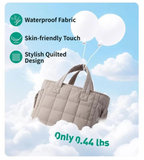 Khaki Stylish Insulated Quilted Zipper Lunch Bag for Women - 6L Large Capacity Waterproof Thermal Tote Cooler Bag with Leakproof Lining and 2 Side Pockets for Lunch Boxes, Fruit and Drinks In Australia - Darrahopens