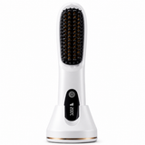 White 4D Straight Hair Comb and Negative Ionic Styler with Dual MCH Ceramic Fast Heating, Anti-Scald Round Comb Teeth, 3 Levels Temp LCD Display and Charging Dock In Australia - Darrahopens