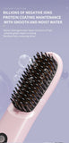 White 4D Straight Hair Comb and Negative Ionic Styler with Dual MCH Ceramic Fast Heating, Anti-Scald Round Comb Teeth, 3 Levels Temp LCD Display and Charging Dock