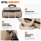 Yellow Large Capacity Waterproof Travel Duffel Bag with Shoe Compartment & Padded Sponge Handles - Lightweight Muti Pockets Gym Crossbody Bag and Airplane Carry On Tote, 44 x 25 x 23CM In Australia - Darrahopens