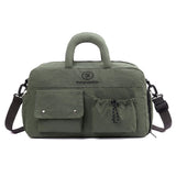 Dark Green Large Capacity Waterproof Travel Duffel Bag with Shoe Compartment & Padded Sponge Handles - Lightweight Muti Pockets Gym Crossbody Bag and Airplane Carry On Tote, 44 x 25 x 23CM In Australia - Darrahopens