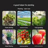 6 in 1 HD Digital Display Soil Tester - PH Moisture Temperature Fertility Light Meter Plant, 90 Degree Rotation and Simple Battery Power