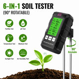6 in 1 HD Digital Display Soil Tester (2 Pack) - PH Moisture Temperature Fertility Light Meter Plant, 90 Degree Rotation and Simple Battery Power In Australia - Darrahopens