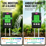 6 in 1 HD Digital Display Soil Tester (2 Pack) - PH Moisture Temperature Fertility Light Meter Plant, 90 Degree Rotation and Simple Battery Power In Australia - Darrahopens