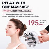White 22-Head Electric Neck Back Massager with AI Dynamic Strength Adjustment and Soothing Red Light - Rechargeable Full Body Deep Tissue Fascia Gun, Mutifunction Hands-Free Operation In Australia - Darrahopens