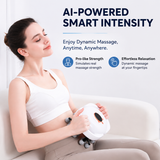 White 22-Head Electric Neck Back Massager with AI Dynamic Strength Adjustment and Soothing Red Light - Rechargeable Full Body Deep Tissue Fascia Gun, Mutifunction Hands-Free Operation In Australia - Darrahopens