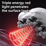 White 22-Head Electric Neck Back Massager with AI Dynamic Strength Adjustment and Soothing Red Light - Rechargeable Full Body Deep Tissue Fascia Gun, Mutifunction Hands-Free Operation In Australia - Darrahopens