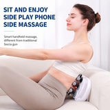 White 22-Head Electric Neck Back Massager with AI Dynamic Strength Adjustment and Soothing Red Light - Rechargeable Full Body Deep Tissue Fascia Gun, Mutifunction Hands-Free Operation In Australia - Darrahopens
