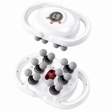 White 12-Head Electric Neck Back Massager with AI Dynamic Strength Adjustment and Soothing Red Light - Rechargeable Full Body Deep Tissue Fascia Gun, Mutifunction Hands-Free Operation In Australia - Darrahopens