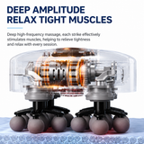 White 12-Head Electric Neck Back Massager with AI Dynamic Strength Adjustment and Soothing Red Light - Rechargeable Full Body Deep Tissue Fascia Gun, Mutifunction Hands-Free Operation In Australia - Darrahopens