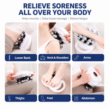 White 12-Head Electric Neck Back Massager with AI Dynamic Strength Adjustment and Soothing Red Light - Rechargeable Full Body Deep Tissue Fascia Gun, Mutifunction Hands-Free Operation In Australia - Darrahopens