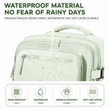Grey 35L Vacuum Compression Travel Backpack with Manual Air Pump, Shoe Zone and 15.6" Laptop House - Waterproof Suitcase Style Carry On Bag for Men Women Business Commute