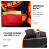 40L Grey Lightweight Outdoor Hiking Backpack with Rain Cover, Multi-Pocket Storage and Gear Attachments - Waterproof Travel Daypack for Trekking Camping Cycling Adventures