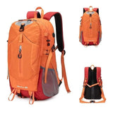 40L Red Lightweight Outdoor Hiking Backpack with Rain Cover, Multi-Pocket Storage and Gear Attachments - Waterproof Travel Daypack for Trekking Camping Cycling Adventures