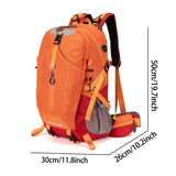 40L Red Lightweight Outdoor Hiking Backpack with Rain Cover, Multi-Pocket Storage and Gear Attachments - Waterproof Travel Daypack for Trekking Camping Cycling Adventures