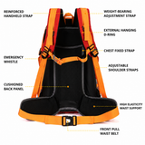 40L Yellow Lightweight Outdoor Hiking Backpack with Rain Cover, Multi-Pocket Storage and Gear Attachments - Waterproof Travel Daypack for Trekking Camping Cycling Adventures