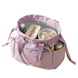 Purple Insulated Lunch Bag for Women Men - Portable Drawstring Tote Lunch Box Bag with Multi Pockets & Stainproof Lining for Work, School, Travel & Picnic In Australia - Darrahopens